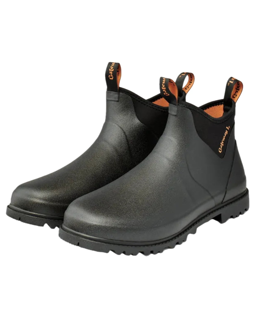 Black Coloured Gateway1 Ascot II 6" 3mm Boots on white background 