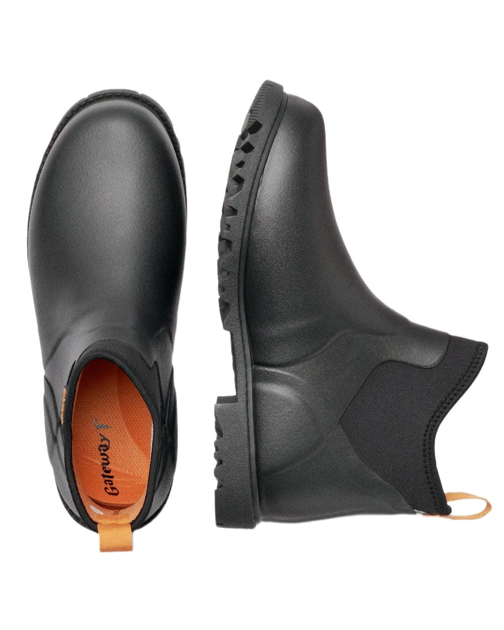 Black Coloured Gateway1 Ascot 6" 3mm Boots on white background 