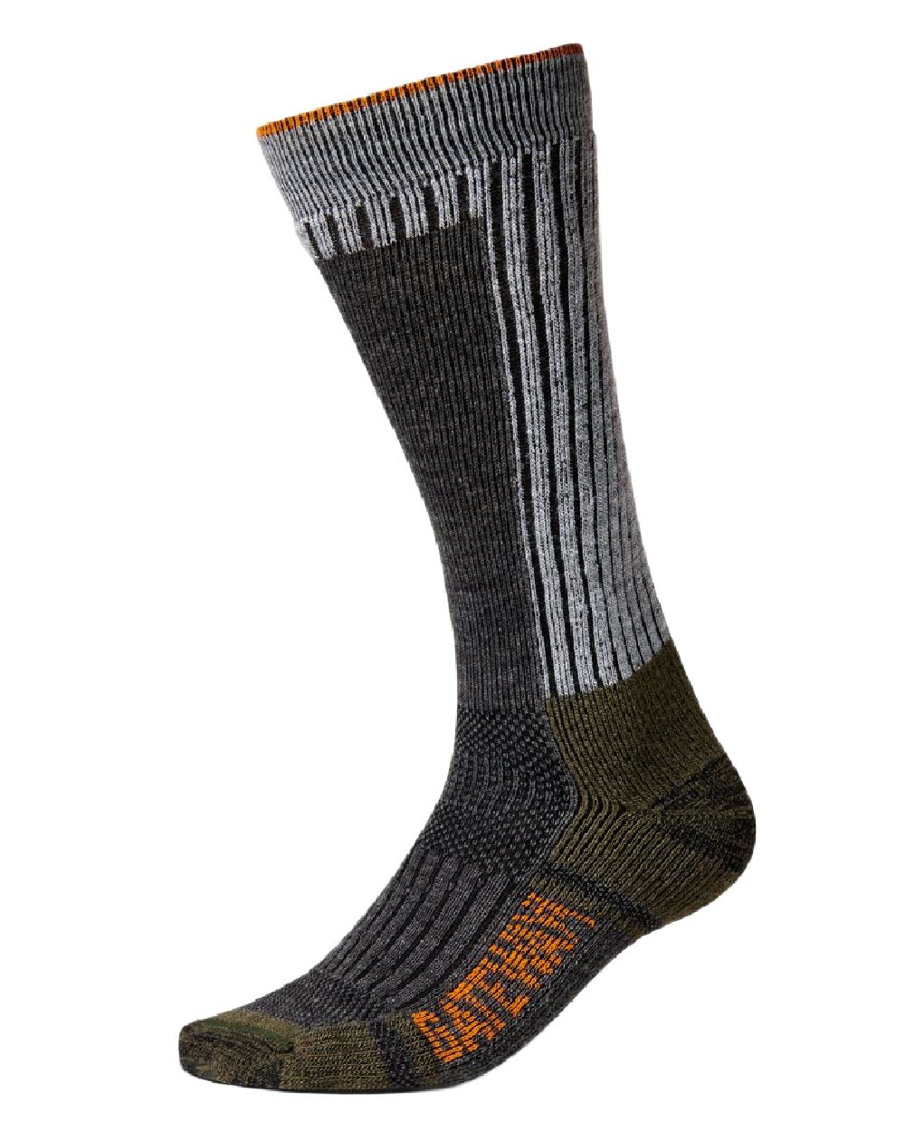 Olive Grey Coloured Gateway1 Boot Calf Socks on white background 