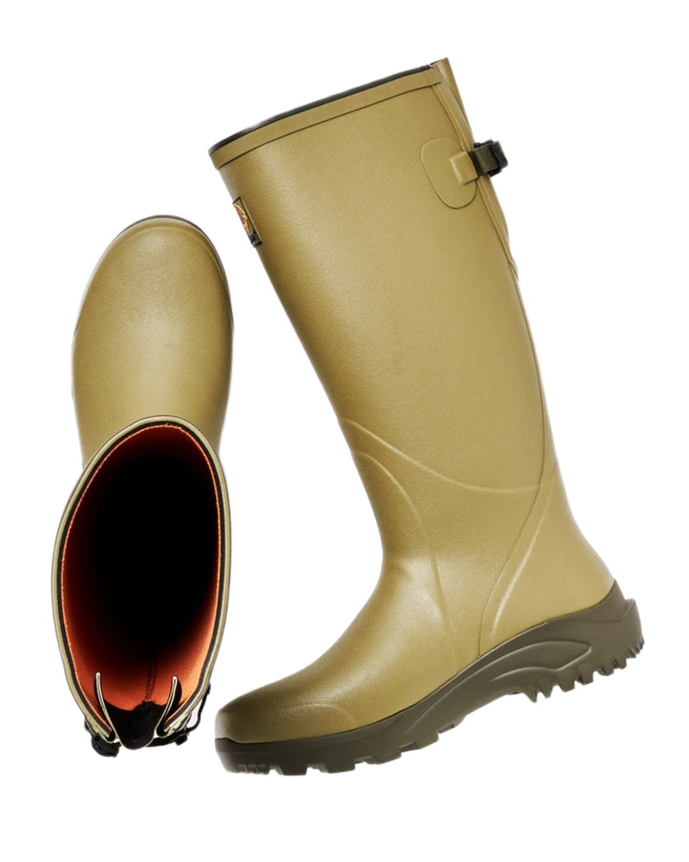 Cedar Olive Coloured Gateway1 Field Master 18&quot; 3mm Wellingtons on white background 