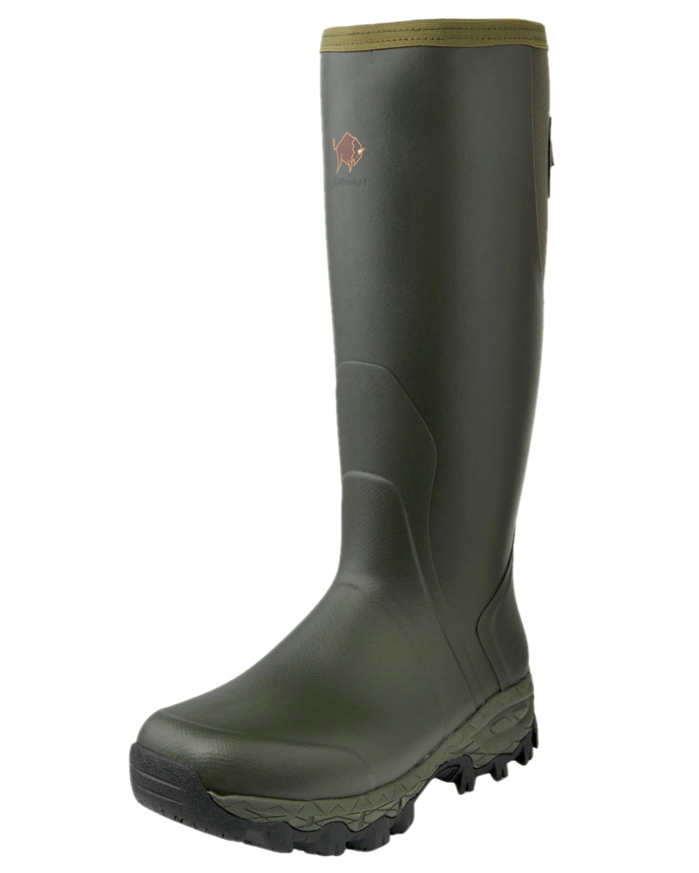 Dark Green Coloured Gateway1 Moor Country Lady 17" 3mm Boots on white background 