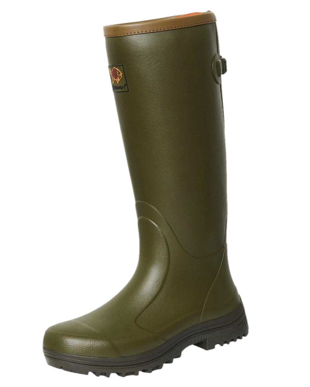 Dark Olive Coloured Gateway1 Pheasant Game 18" 5mm Wellingtons on white background 