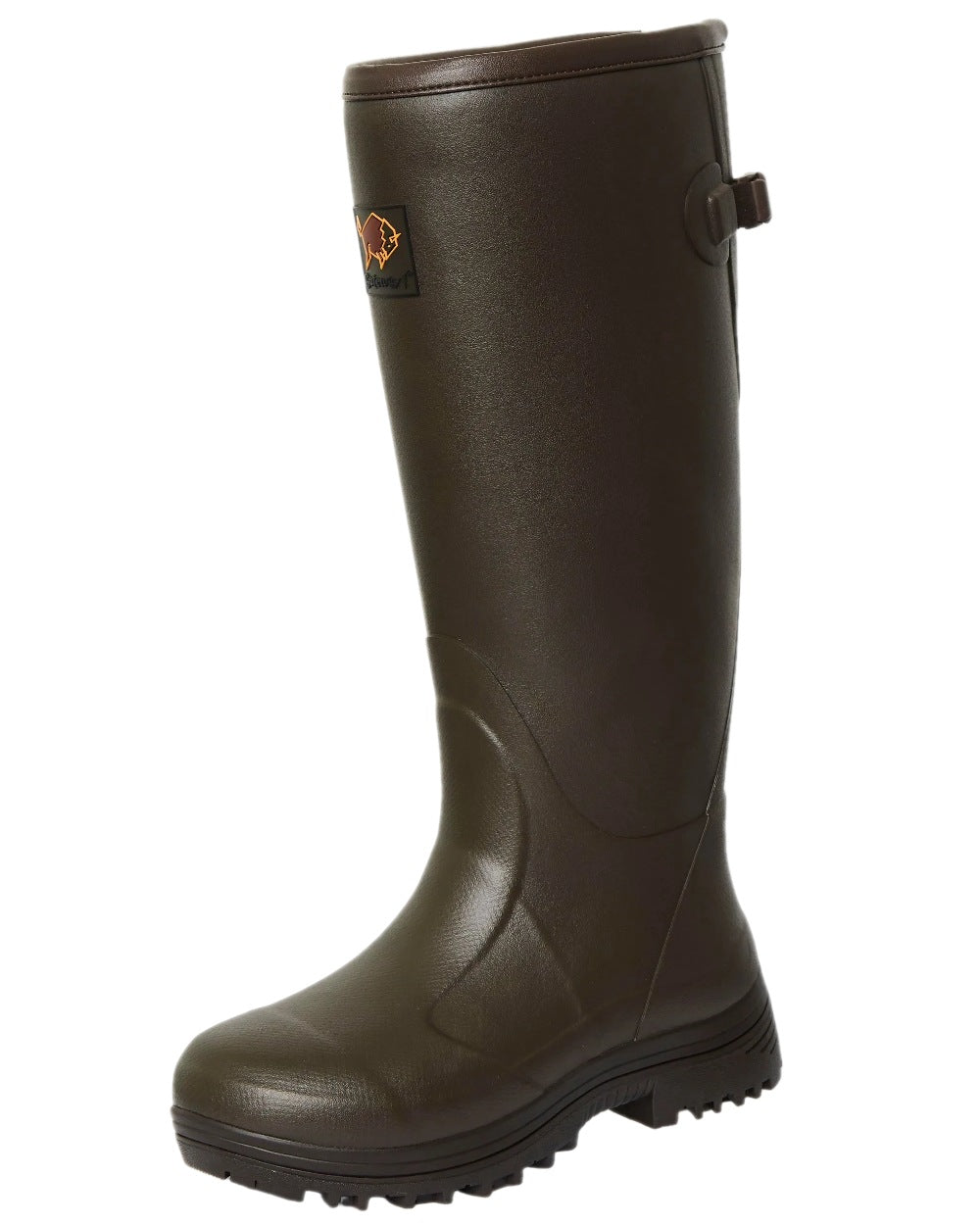 Dark Brown Coloured Gateway1 Pheasant Game Lady 17" 5mm Wellingtons on white background 