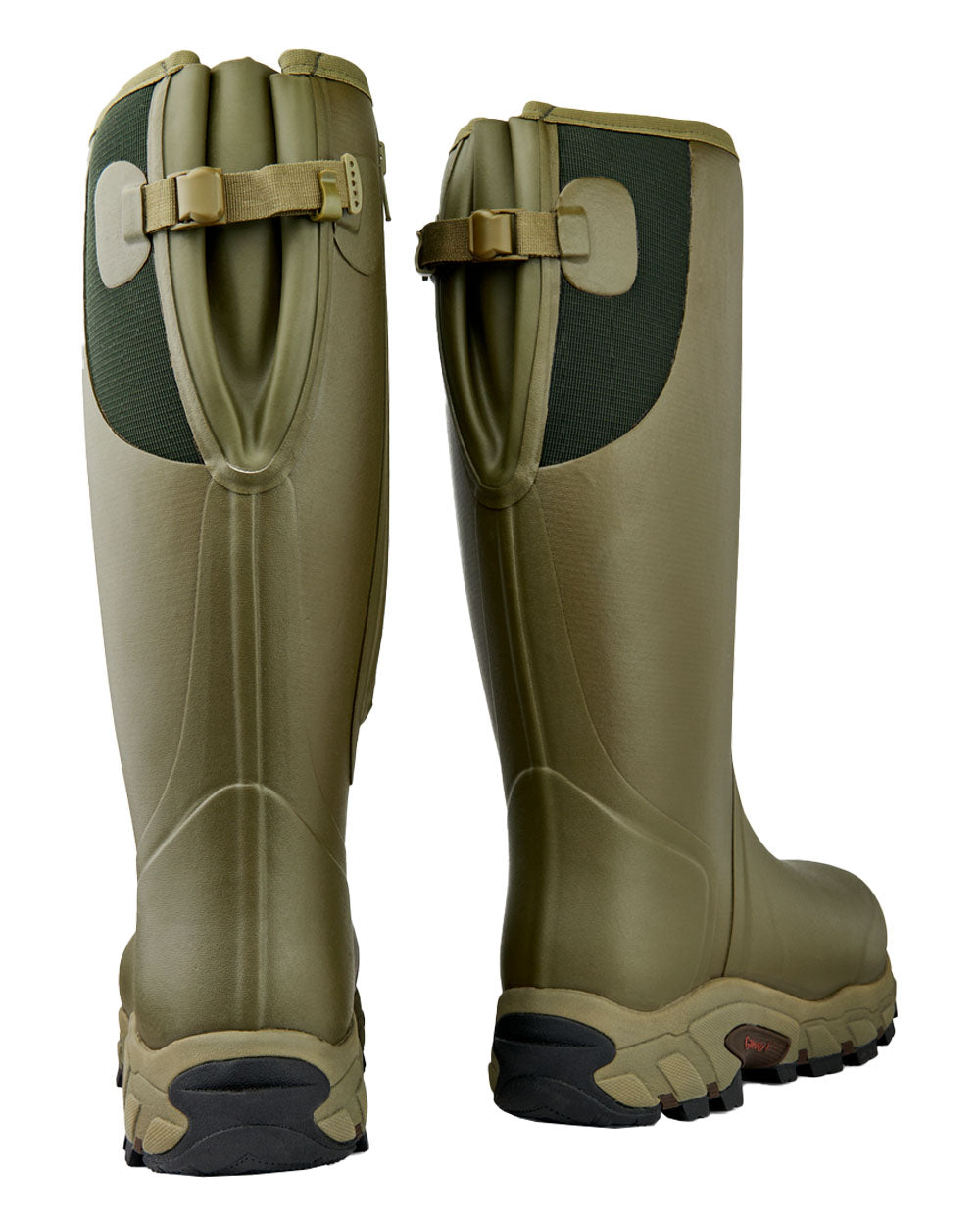 Olive coloured Gateway1 Pro Shooter 18&quot; 7mm Wellingtons on White background 