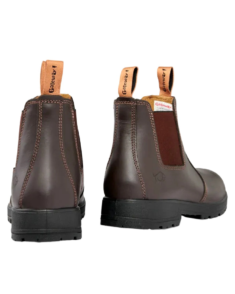Coffee Coloured Gateway1 SD 6" Pull-on Chelsea Boots on white background 