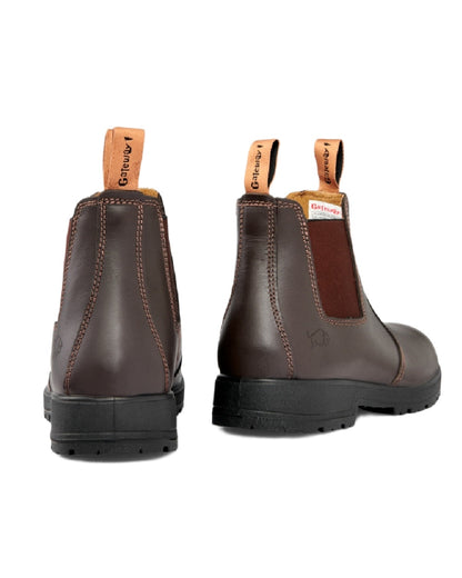 Coffee Coloured Gateway1 SD 6" Pull-on Chelsea Boots on white background 