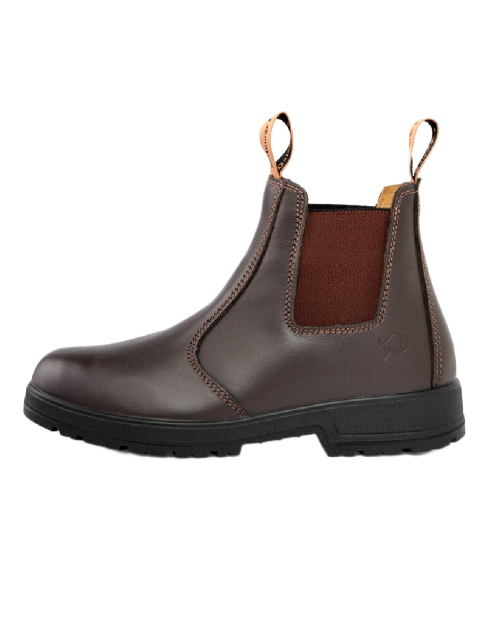 Coffee Coloured Gateway1 SD 6" Pull-on Chelsea Boots on white background 