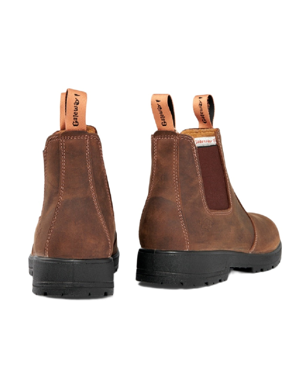 Dark Brown Coloured Gateway1 SD 6" Pull-on Chelsea Boots on white background 