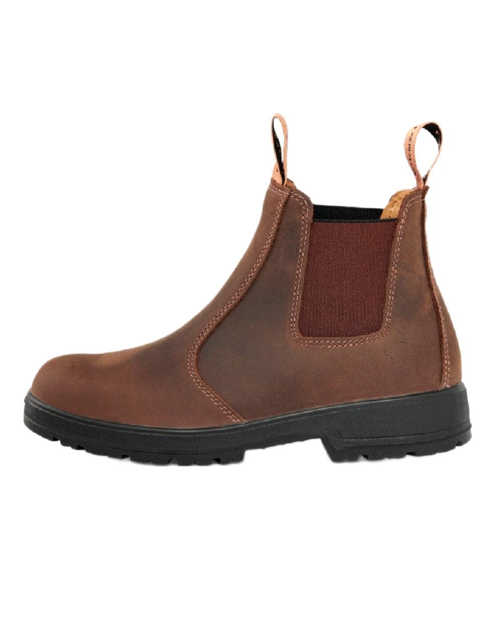 Dark Brown Coloured Gateway1 SD 6" Pull-on Chelsea Boots on white background 