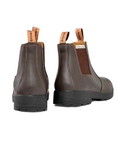 Coffee Coloured Gateway1 SD Lady 6" Pull-on Chelsea Boots on white background 