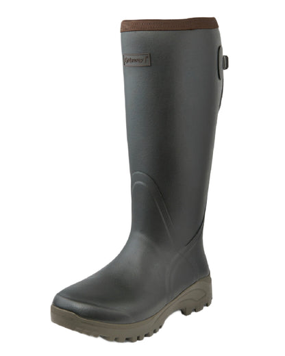 Khaki Coloured Gateway1 Sportsman II Lady 17" 4mm Wellingtons on white background 
