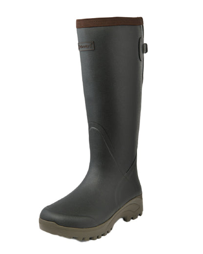 Khaki Coloured Gateway1 Sportsman II Lady 17&quot; Wellingtons on white background 