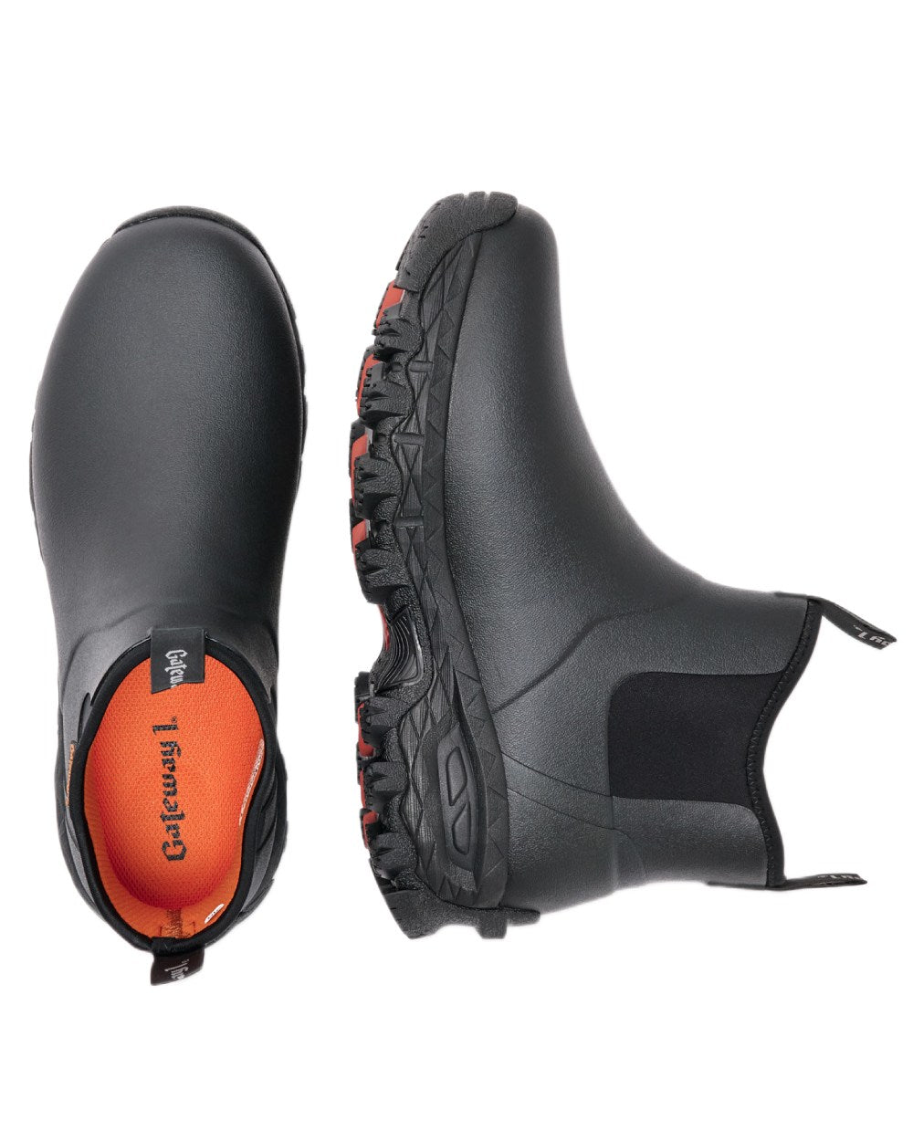 Black Coloured Gateway1 Woodwalker 7" 4mm Boots on white background 