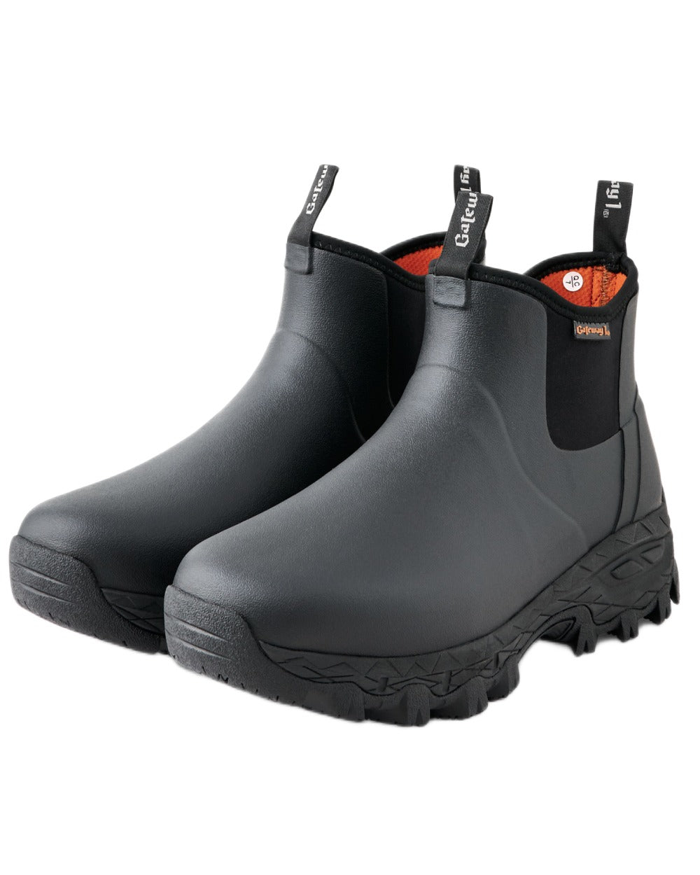 Black Coloured Gateway1 Woodwalker 7" 4mm Boots on white background 