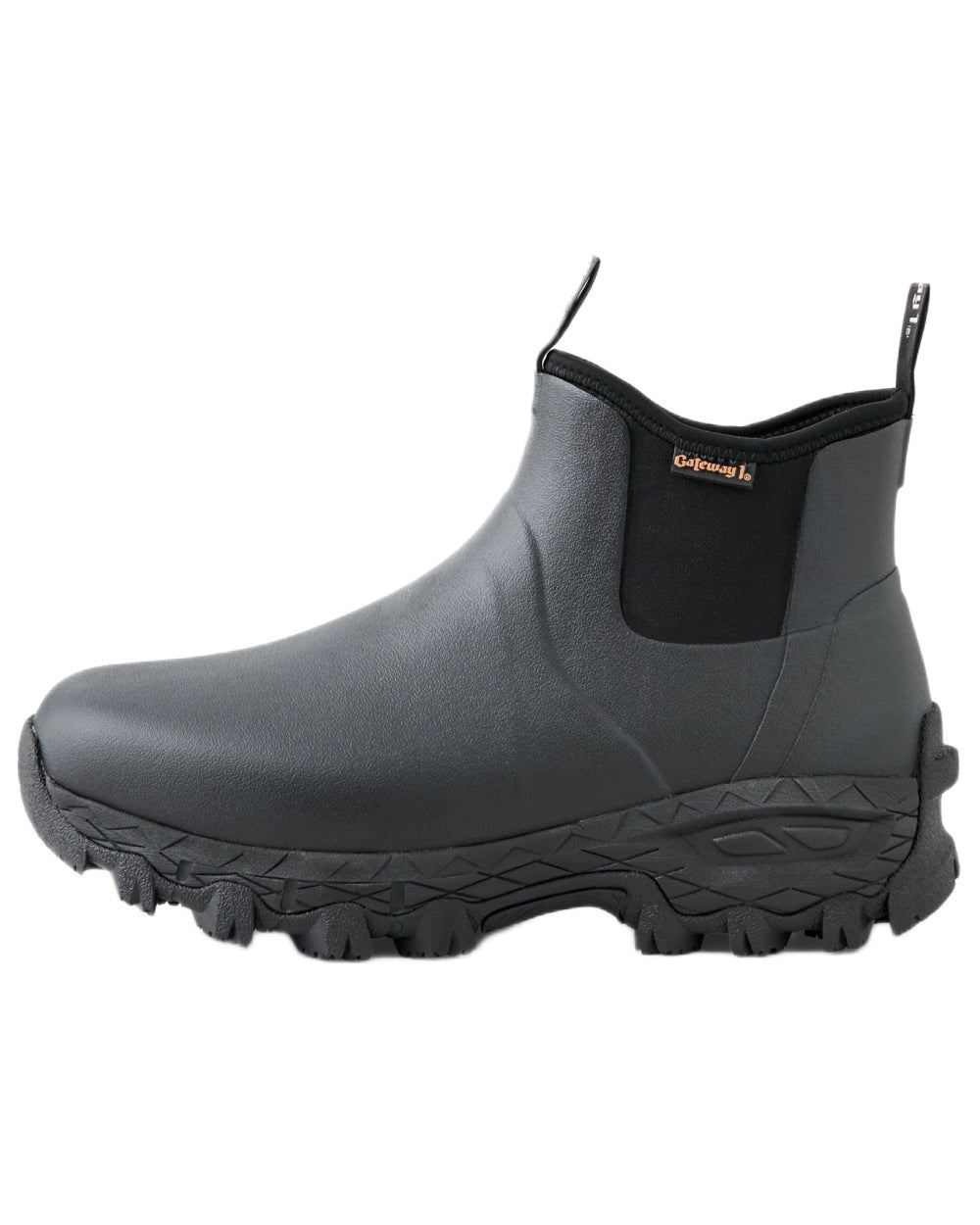 Black Coloured Gateway1 Woodwalker 7" 4mm Boots on white background 
