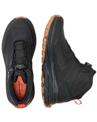 Black coloured Gateway1 Cirrus 5" G1 Speed Lacing Boots on white background 
