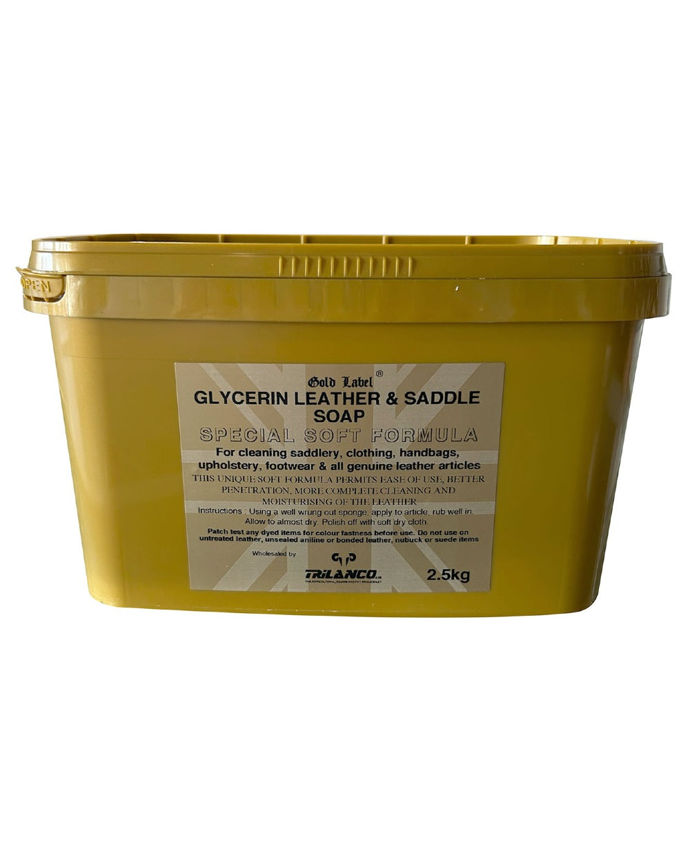 Gold Label Glycerin Leather And Saddle Soap Soft Formula 2.5kg on white background