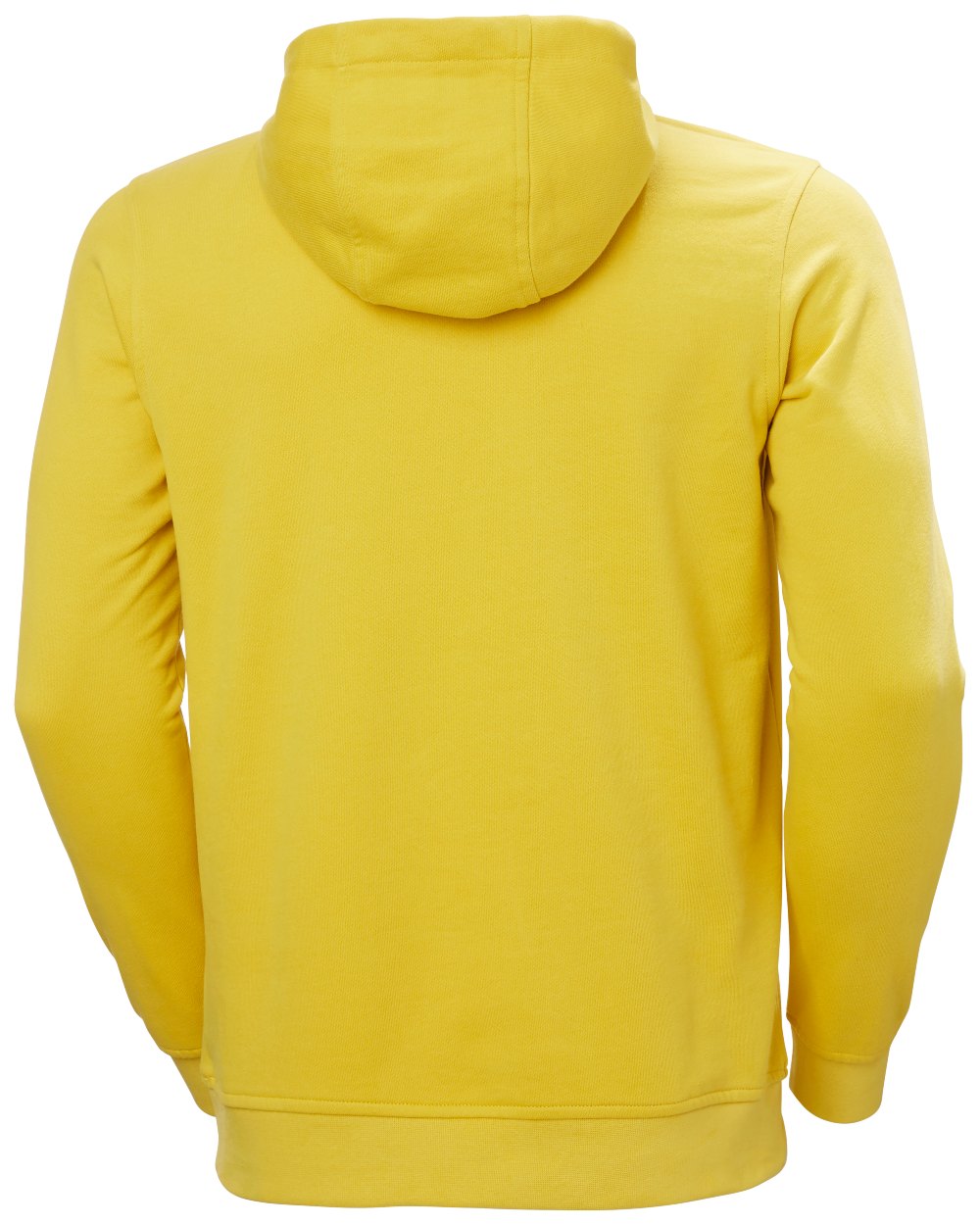 Gold Rush Coloured Helly Hansen Mens Logo Hoodie On A White Background 