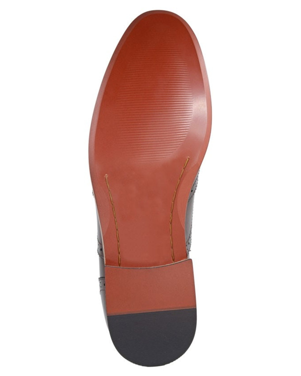 Mid Brown coloured Goor Mens 5 Eye Wing Capped Brogue Oxford Shoes on white background 