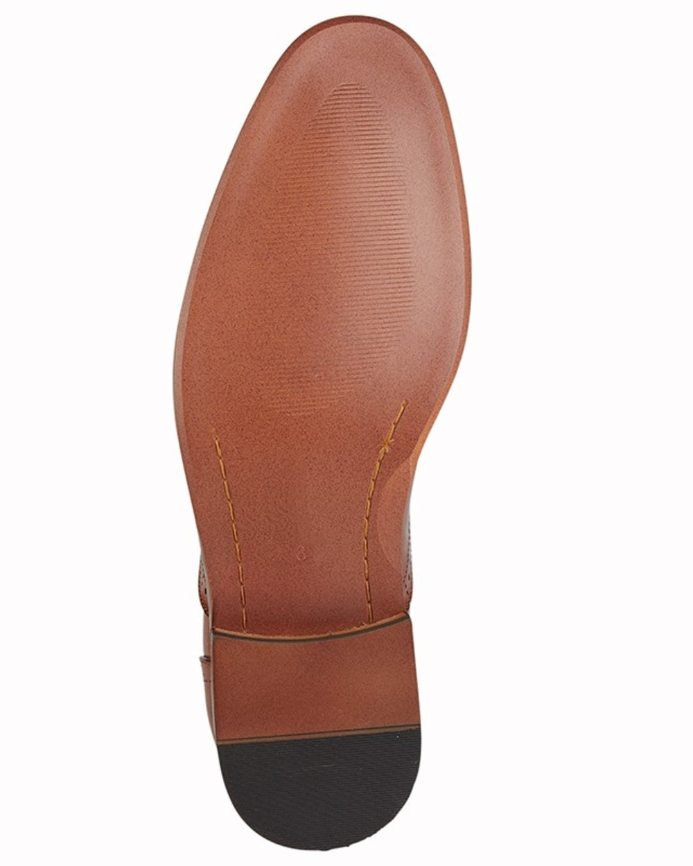 Mid Brown coloured Goor Mens Capped Lace Oxford Brogue Shoes on white background 