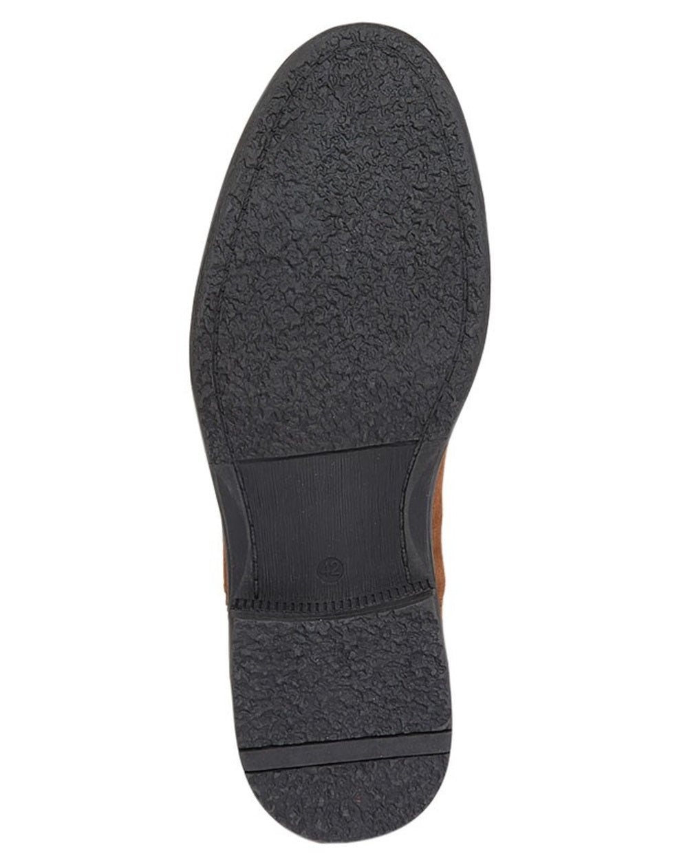 Tan coloured Goor Mens Twin Gusset Brogue Ankle Boots on white background 