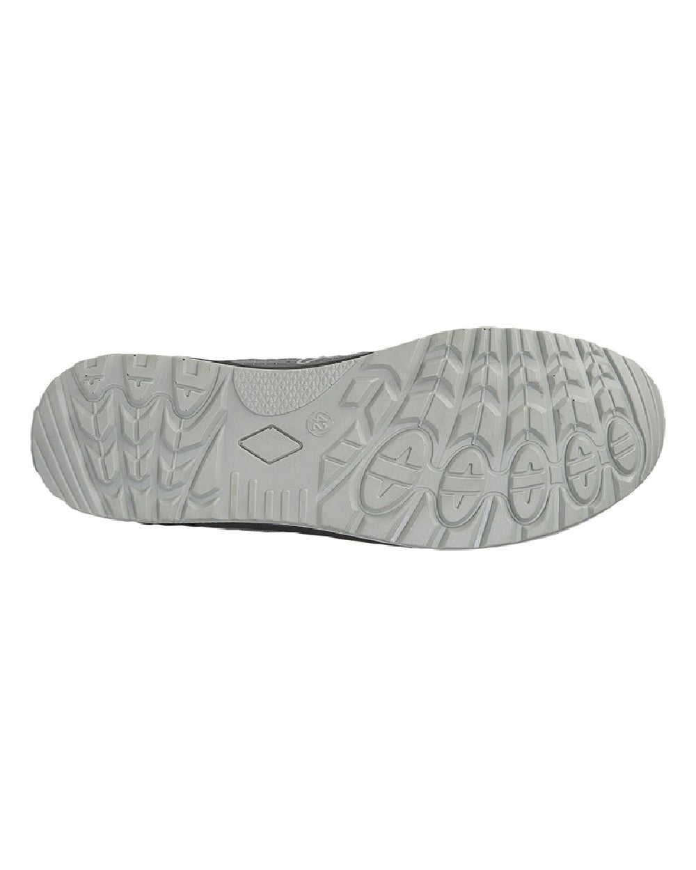 Grey coloured Grafters Fully Composite Overlaid Mesh Non Metal Safety Trainers on white background 