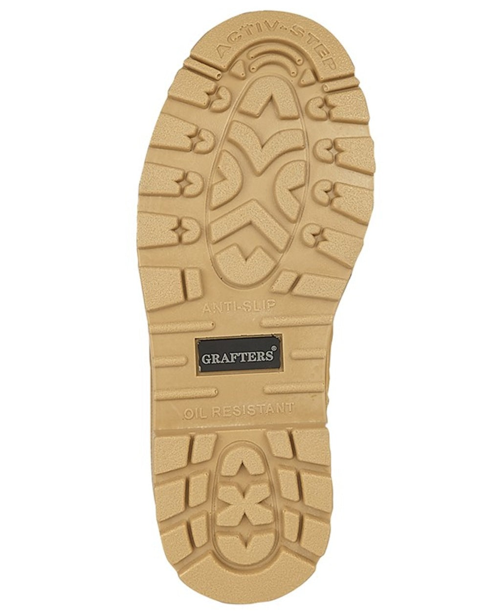 Honey coloured Grafters Grinder Chelsea Safety Boot on white background 