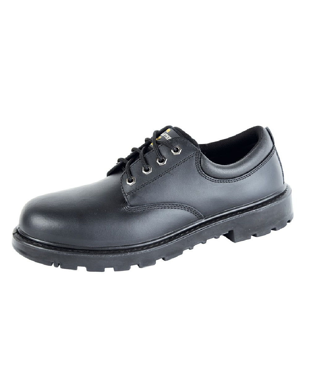 Black Grafters Mens Contractor 4 Eye Safety Shoes on white background 