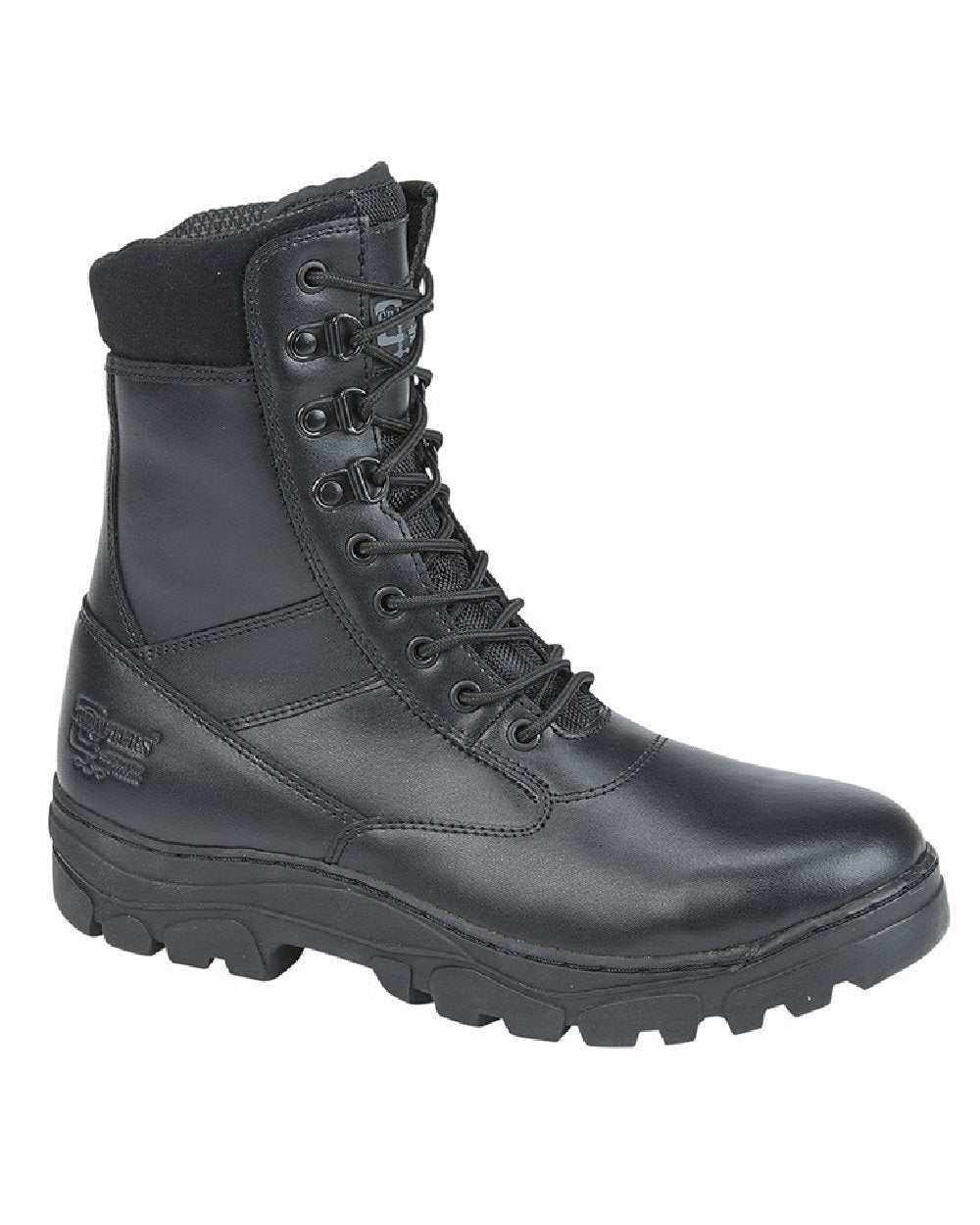 Black coloured Grafters Mens Maverick Combat Boots on white background 