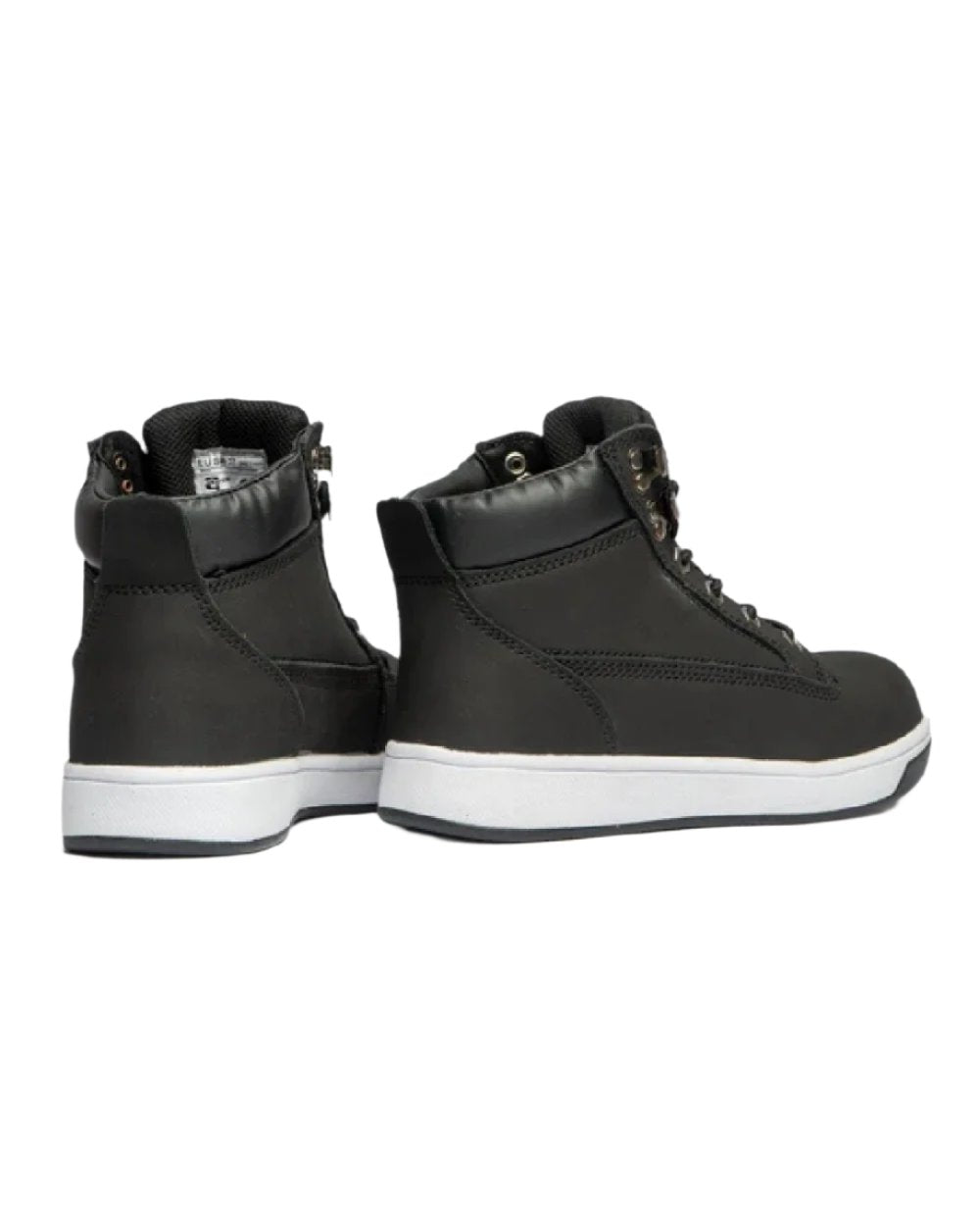 Black coloured Grafters Safety Trainer Boots on white ackground 