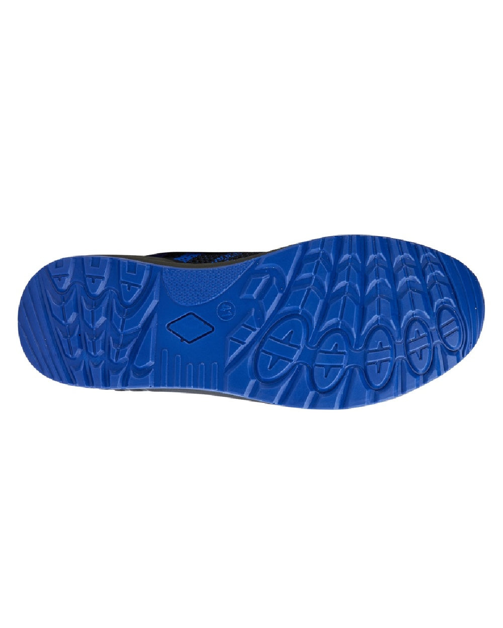 Black Blue coloured Grafters Safety Trainer Shoes on white background 