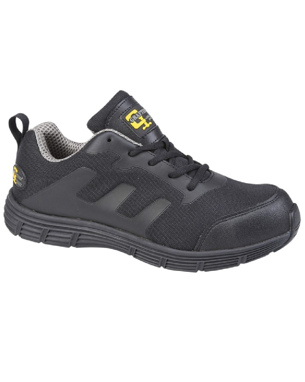 Grafters Nylon Mesh Steel Toe Cap Safety Trainers in Black