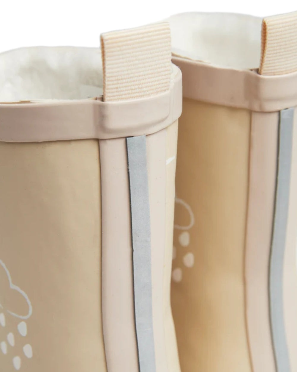 Stone coloured Grass &amp; Air Childrens Colour-Changing Wellies on white background 