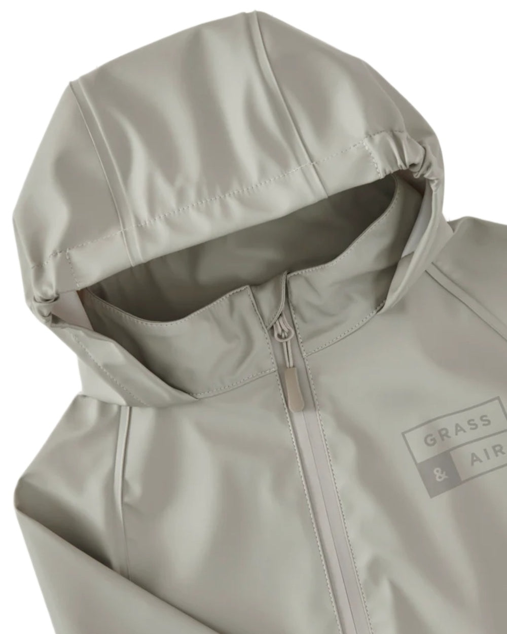Geothermal Grey coloured Grass &amp; Air Childrens Puddle Suit on white background 
