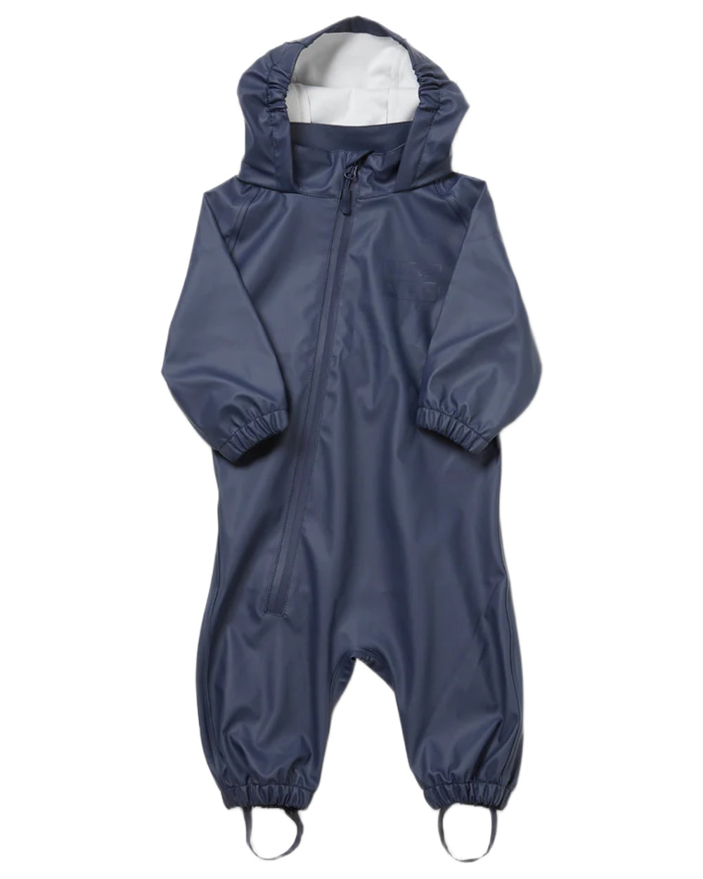 Navy coloured Grass &amp; Air Childrens Puddle Suit on white background 