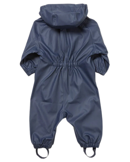 Navy coloured Grass &amp; Air Childrens Puddle Suit on white background 