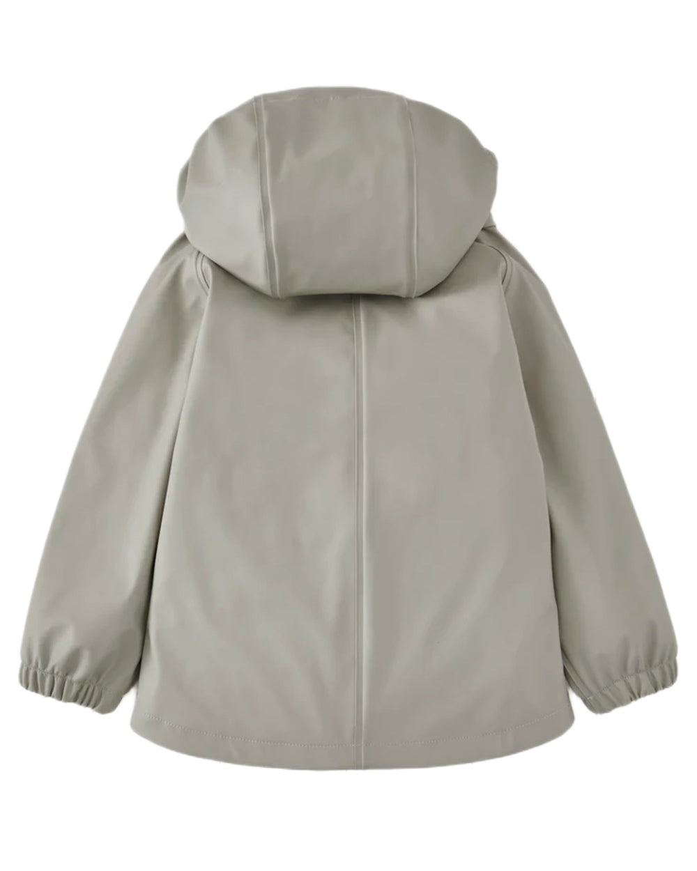 Geothermal Grey coloured Grass &amp; Air Childrens Rainster Jacket on white background 