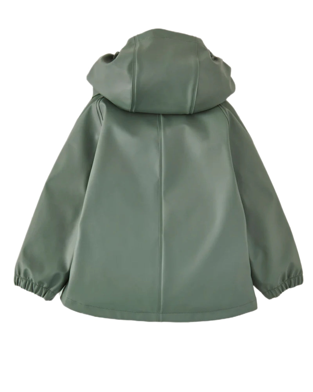 Khaki Green coloured Grass &amp; Air Childrens Rainster Jacket on white background 