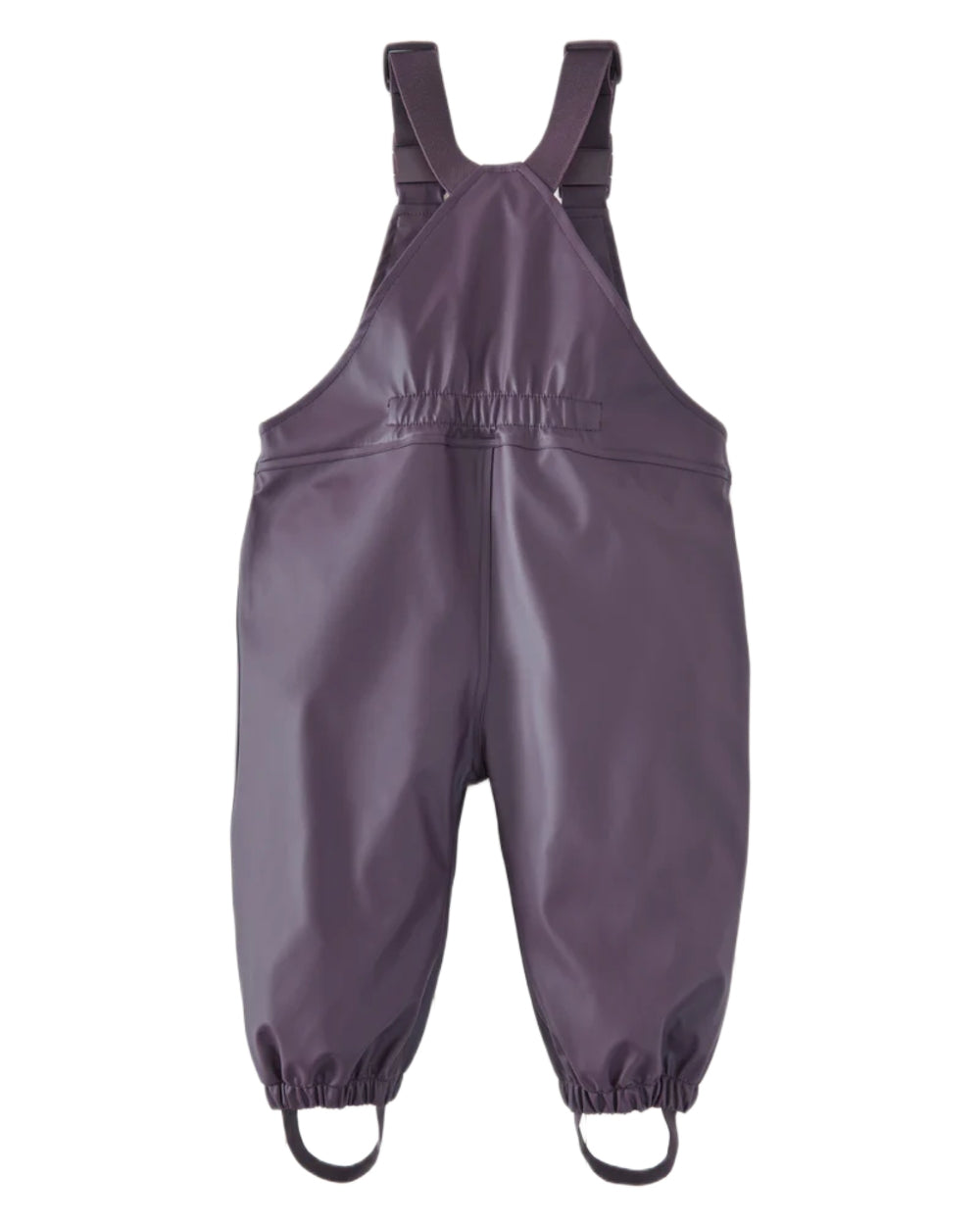 Amethyst Purple coloured Grass &amp; Air Childrens Rainster Waterproof Dungaree on white background 