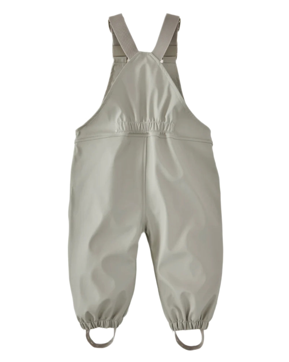 Geothermal Grey coloured Grass &amp; Air Childrens Rainster Waterproof Dungaree on white background 