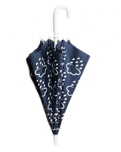 Navy coloured Grass &amp; Air Little Kids Colour-Revealing Umbrella on white background 
