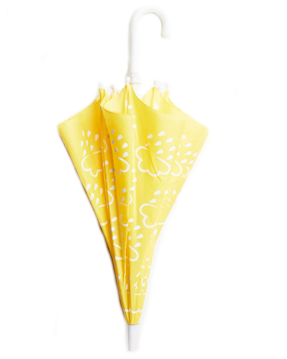 Yellow coloured Grass &amp; Air Little Kids Colour-Revealing Umbrella on white background 