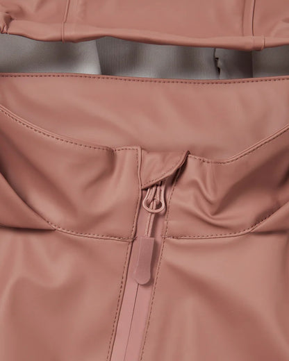 Rose coloured Grass &amp; Air Childrens Puddle Suit on white background 