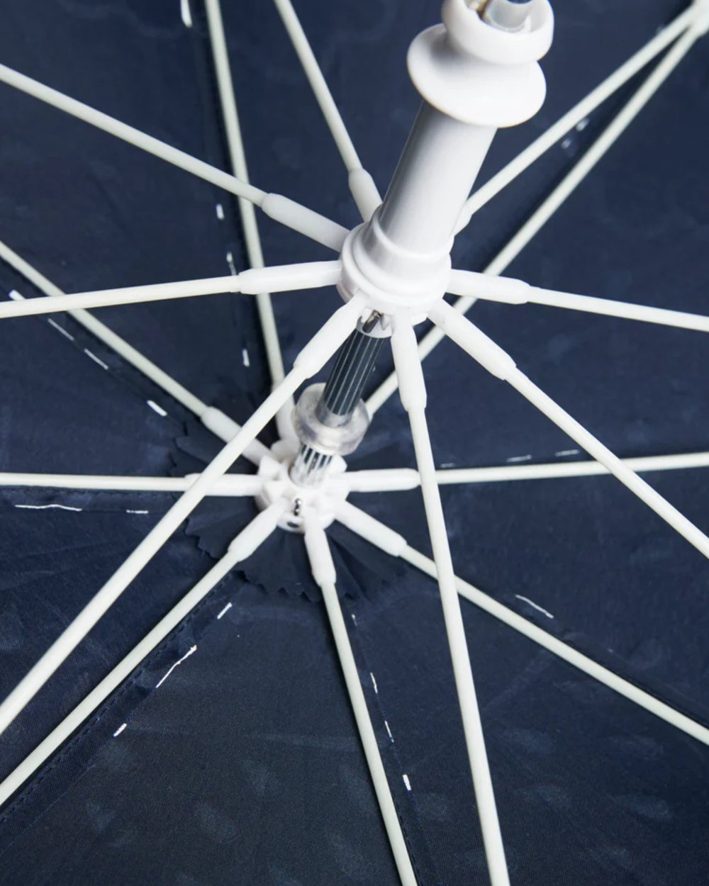 Navy coloured Grass &amp; Air Little Kids Colour-Revealing Umbrella on wooden wall background 