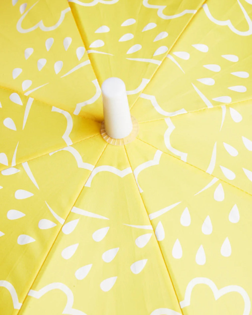 Yellow coloured Grass &amp; Air Little Kids Colour-Revealing Umbrella on white background 