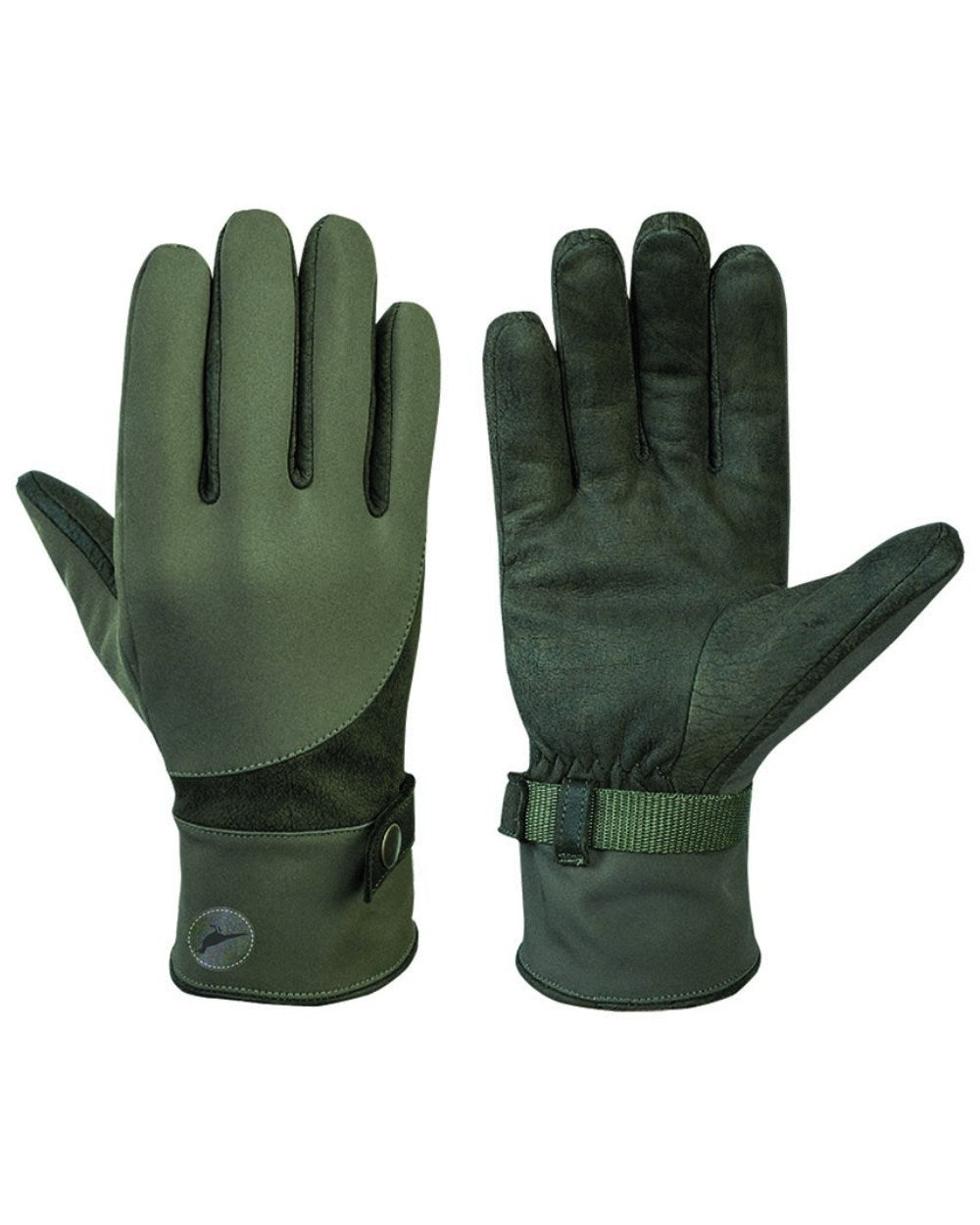 Green Coloured Laksen Moscow Gloves On A White Background