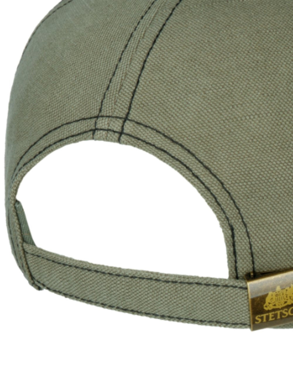 Green/Brown coloured Stetson Army Trucker Cap on White background 