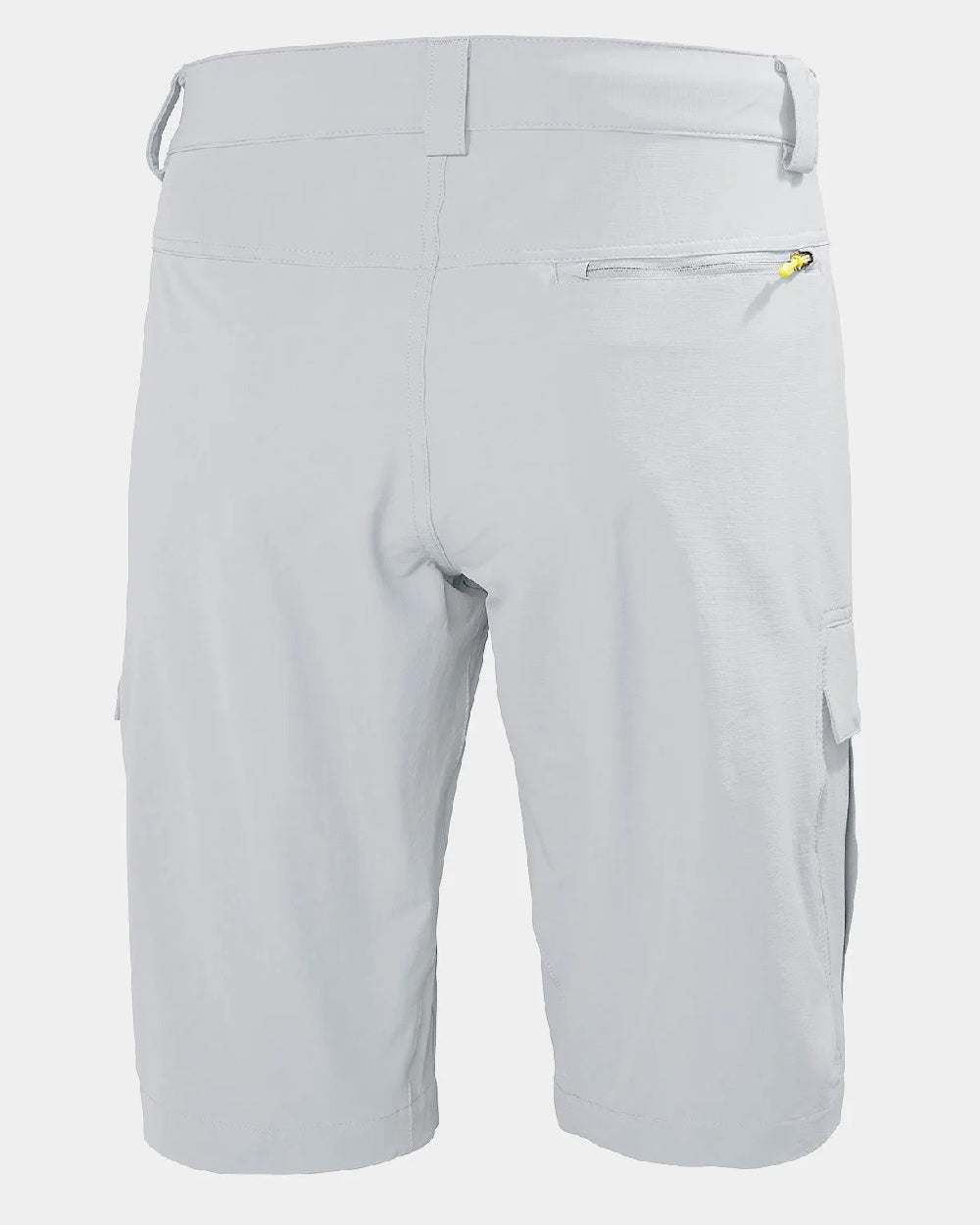 Grey Fog coloured Helly Hansen mens quick dry cargo shorts on grey background 