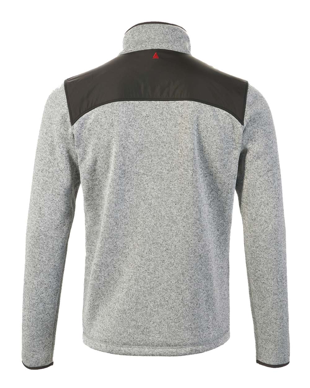 Grey Melange Coloured Musto Mens Knitted Fleece On A White Background 