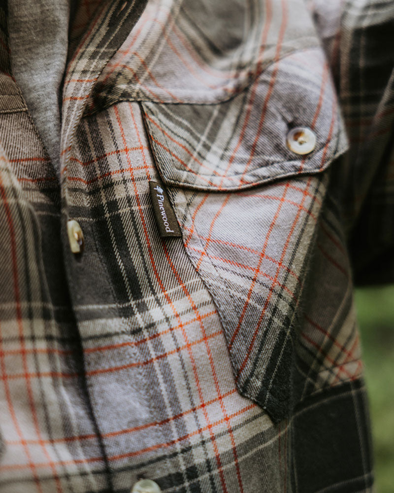 Close up picture of the chest pocket on a Pinewood men's shirt